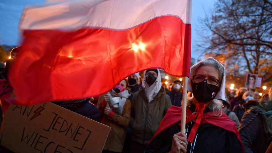 Protest pod hasłem "Ani jednej więcej" w Gdańsku, 06.11.2021