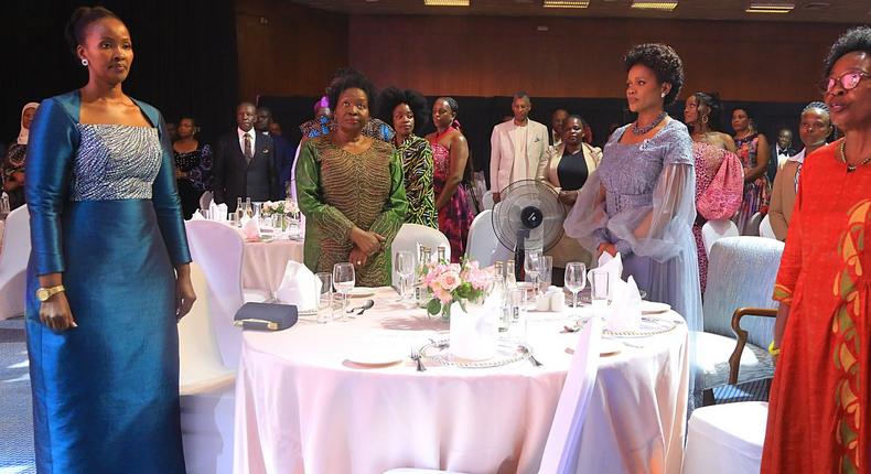Charllotte Kuteesa, Ex Minster Maria Kiwanuka and Nnabagereka Sylvia Nagginda at the Ball