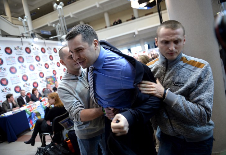 Michał Rachoń na konferencji WOŚP