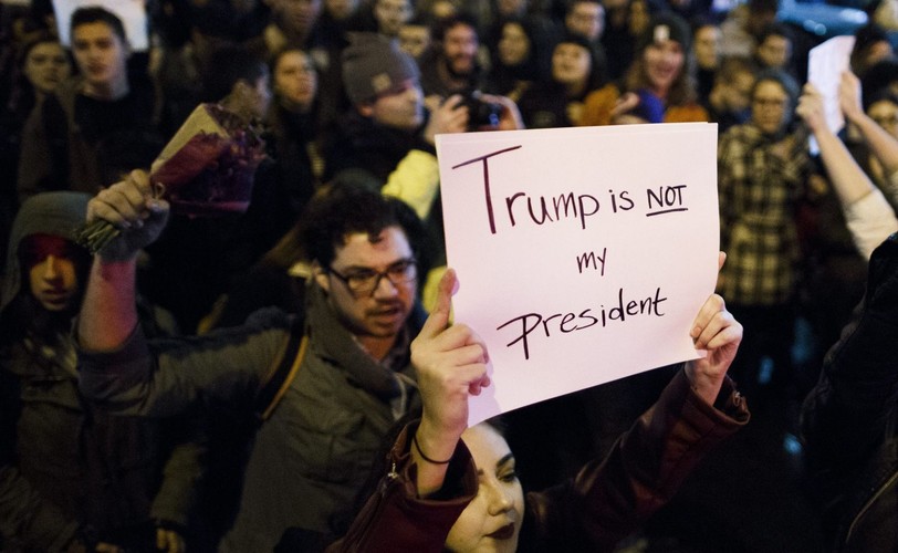 NOWY JORK. PROTESTY PRZECIWKO WYBOROWI DONALDA TRUMPA NA PREZYDENTA