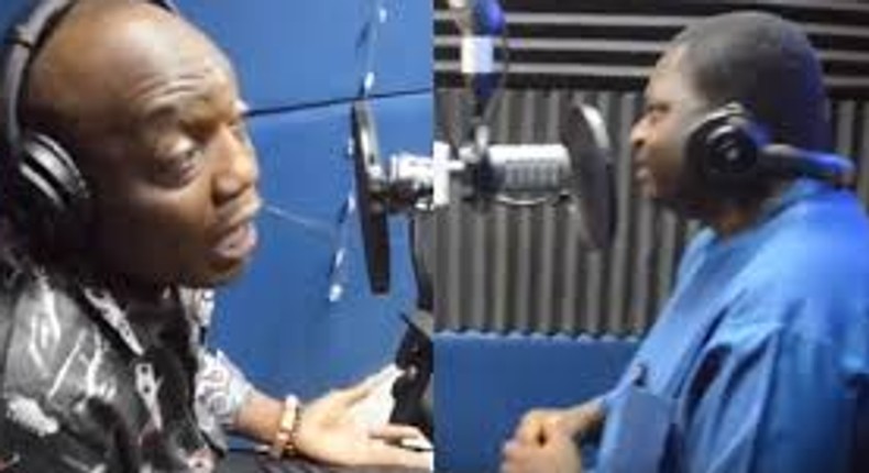 Mabiaku and Adesina in the Radio studio