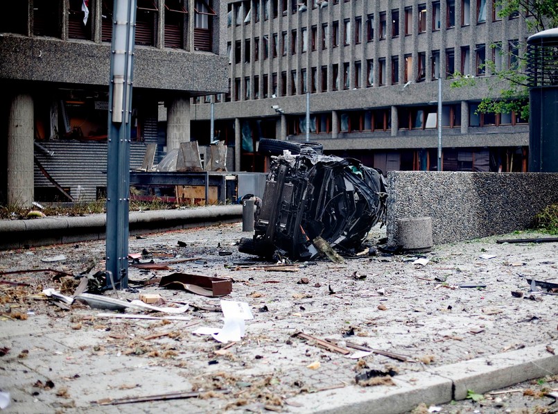 Wybuch bomby w dzielnicy rządowej w Oslo