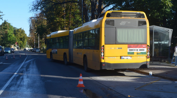 Drámai baleset Szentendrén: autóbusz kereke alá esett egy idős asszony, belehalt sérüléseibe /Fotó: Police.hu