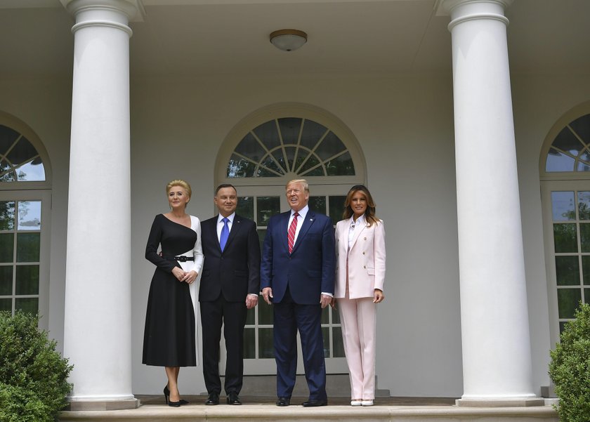 Andrzej Duda w trakcie wizyty u prezydenta Donalda Trumpa