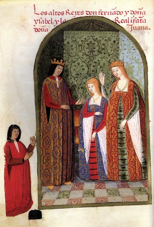 Izabela Kastylijska z mężem Ferdynandem Arogońskim oraz ich córką Joanną