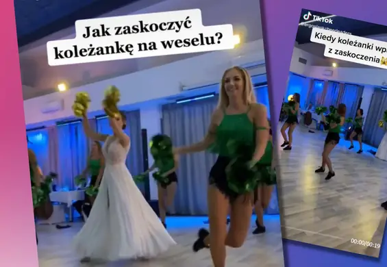 Panna młoda zaskoczyła gości. Ona i jej koleżanki z drużyny zrobiły show