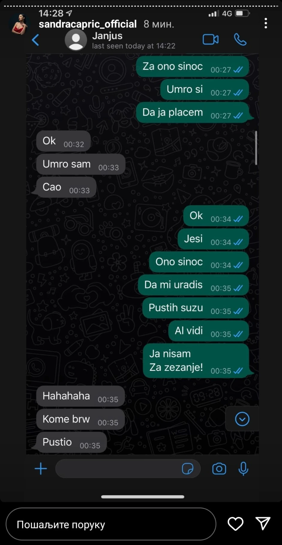 Sandra i Janjuš prepiska