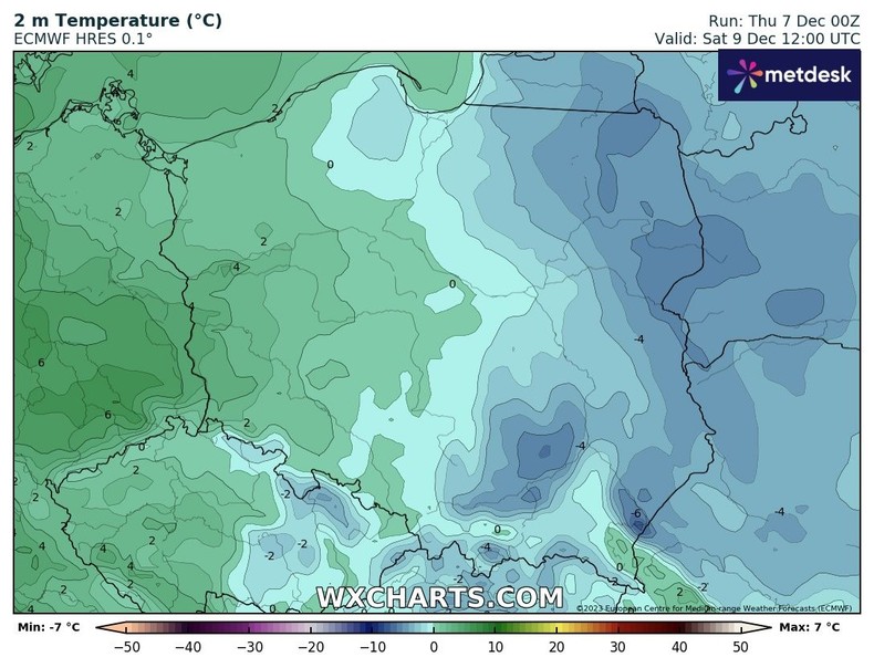 W sobotę temperatura podzieli Polskę