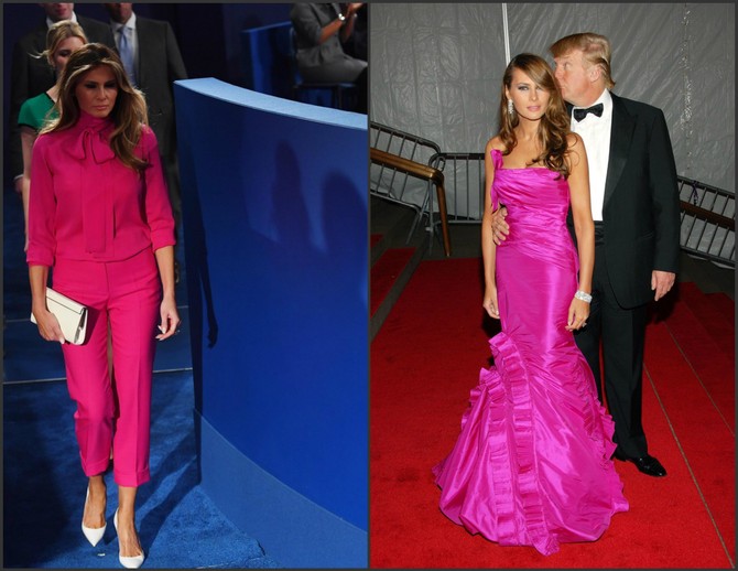 Melanija voli ciklama boju, i zna da je nosi