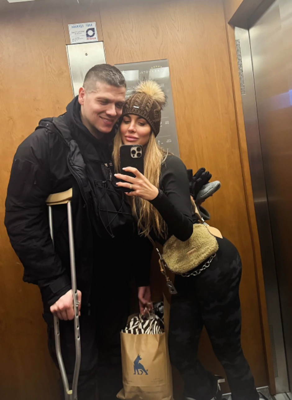 Jelena i Sloba Radanović na skijanju