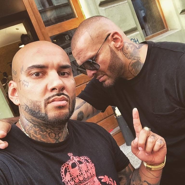 Celebritný barber Laky Royal a raper Patrik Rytmus Vrbovský.