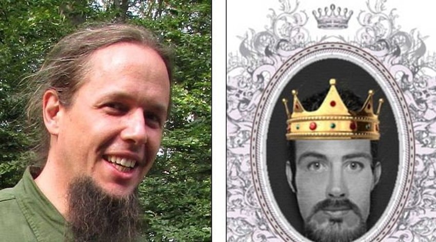 Ministar inostranih poslova Celestine (levo) i kralj Enklave, Kamil Vrona (desno)