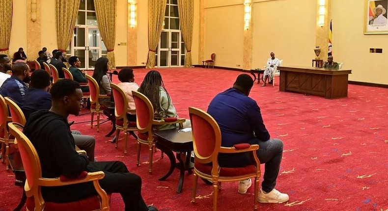 President Yoweri Museveni met with UK-based Ugandans at State House