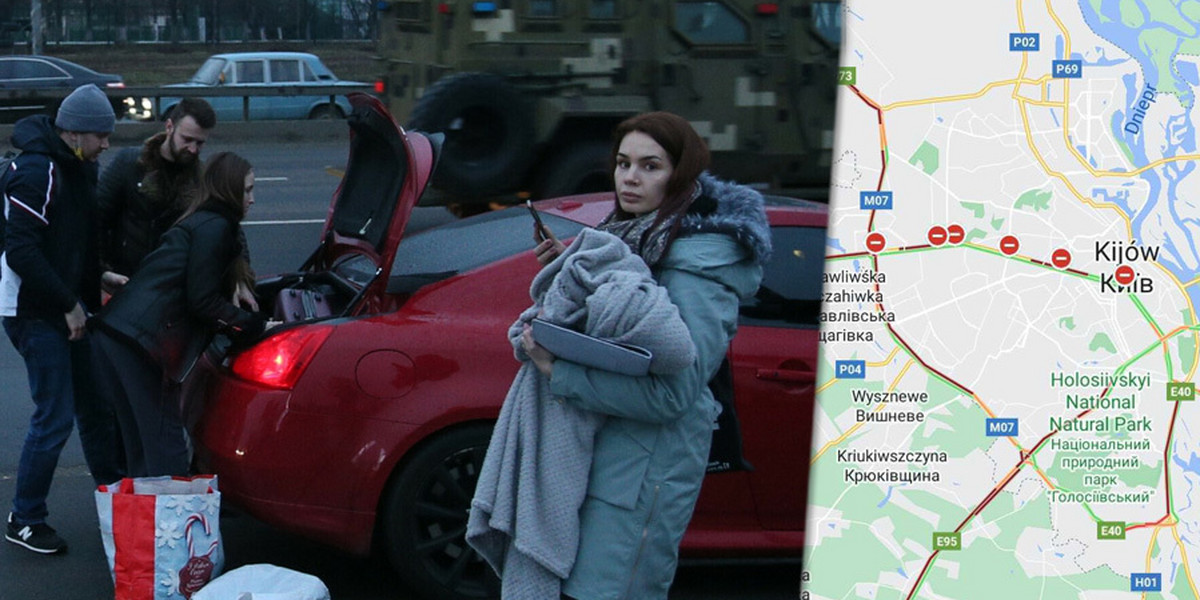 Mieszkańcy Kijowa opuszczają miasto