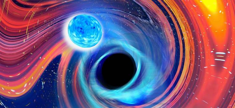 Naukowcy po raz pierwszy zaobserwowali czarną dziurę, która pożarła gwiazdę neutronową