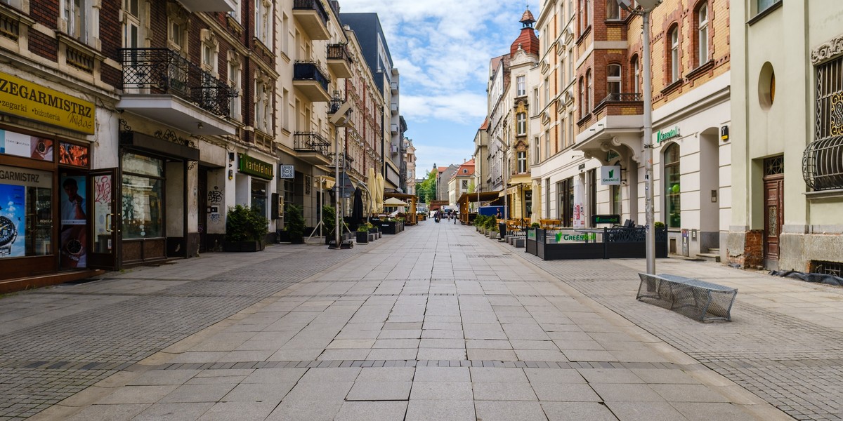 Ulica Mielęckiego w Katowicach. 