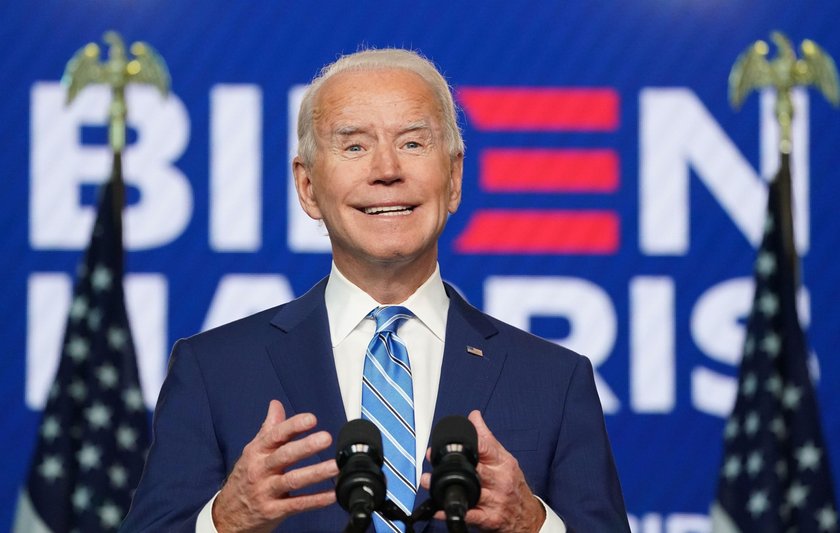 Democratic U.S. presidential nominee Biden speaks about 2020 the presidential election in Wilmington