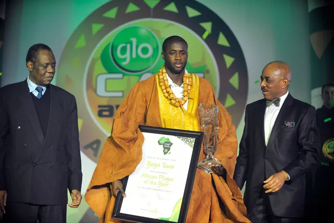 Yaya Toure holds the joint record of the most African Player of the Year awards (4)