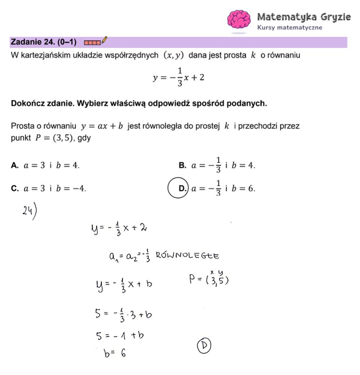 Arkusz CKE i odpowiedzi. Matematyka, poziom podstawowy formuła 2023 - zadanie 24