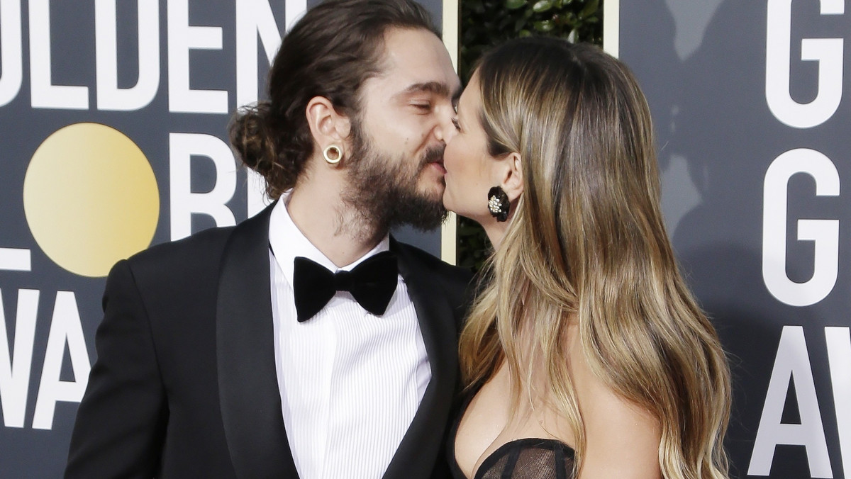 Tom Kaulitz i Heidi Klum na gali Złote Globy 2019