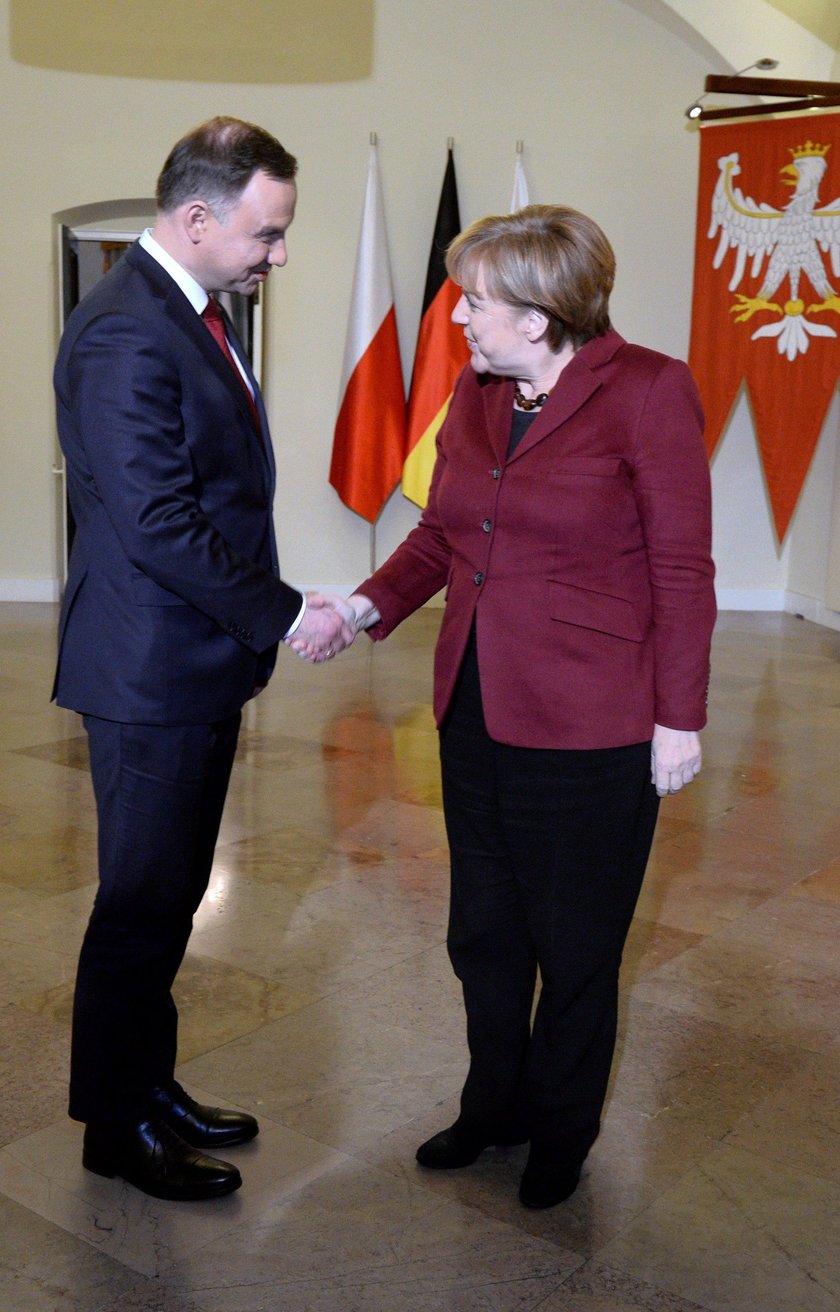 Angela Merkel i Andrzej Duda