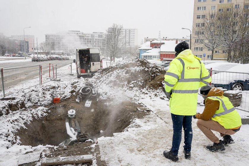 Awaria Ciepłownicza na gdańskiej Morenie.