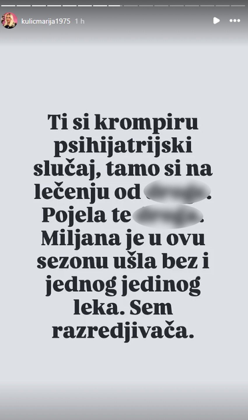 Oglasila se Marija Kulić nakon žestokog sukoba Miljane i Cara