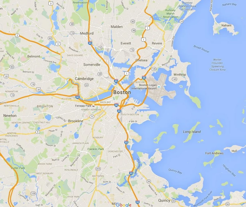 Boston na Google Maps