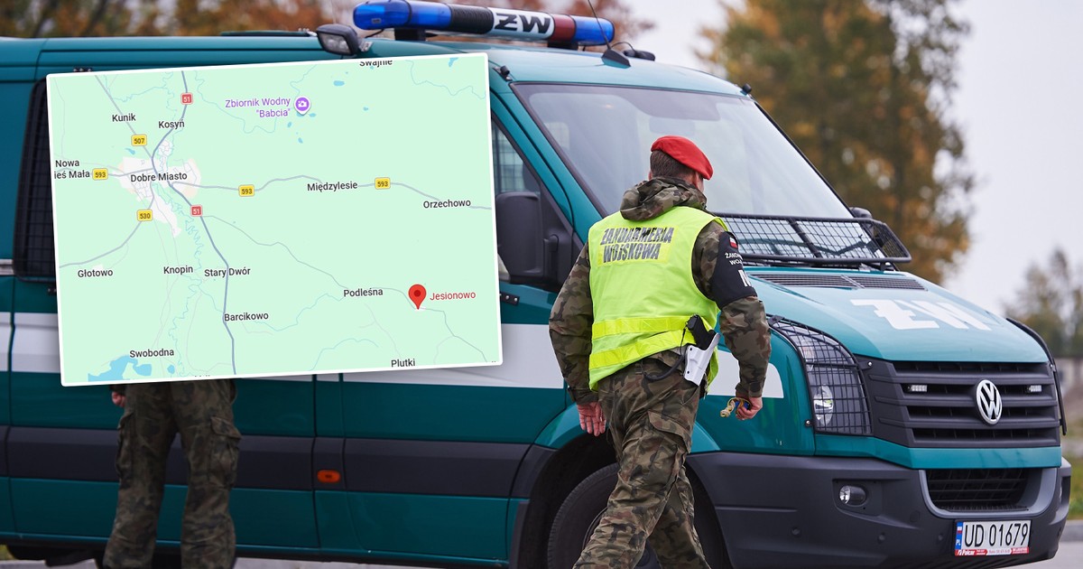 Wypadek pod Dobrym Miastem: Dwóch żołnierzy w ciężkim stanie