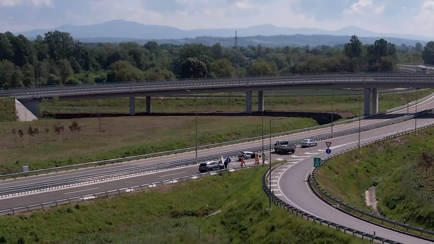 Nezgoda na auto-putu Miloš Veliki kod naplatne stanice u Pakovraću