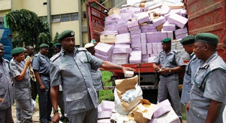 Seme Customs seizes 235 contraband valued at N91.1m this year/Illustration (PM News)
