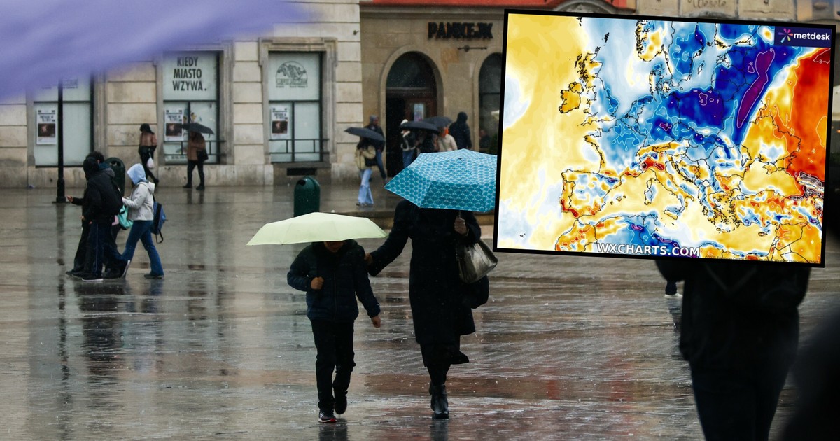 Duże załamanie pogody możliwe jeszcze w kwietniu. Widać sporo deszczu i nagły chłód