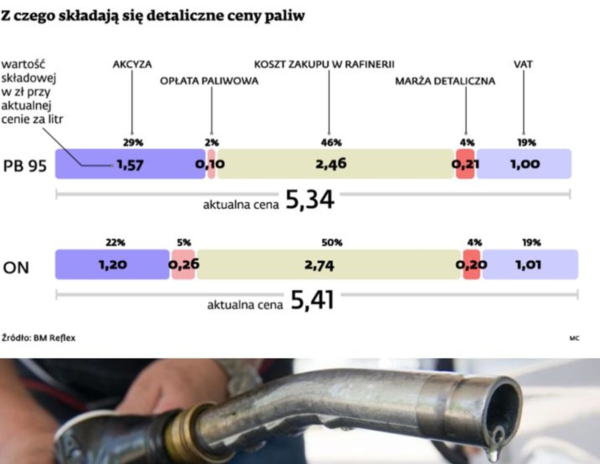 Z czego składają się detaliczne ceny paliw