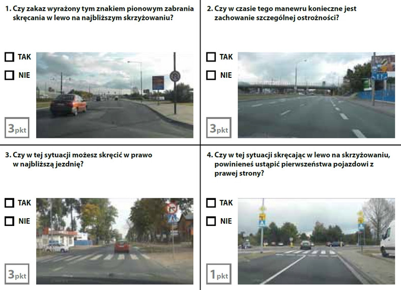 Egzamin teoretyczny na prawo jazdy - zestaw 6