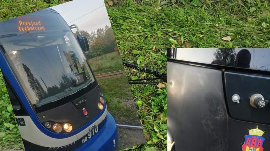 Mężczyzna kopał i niszczył tramwaje.