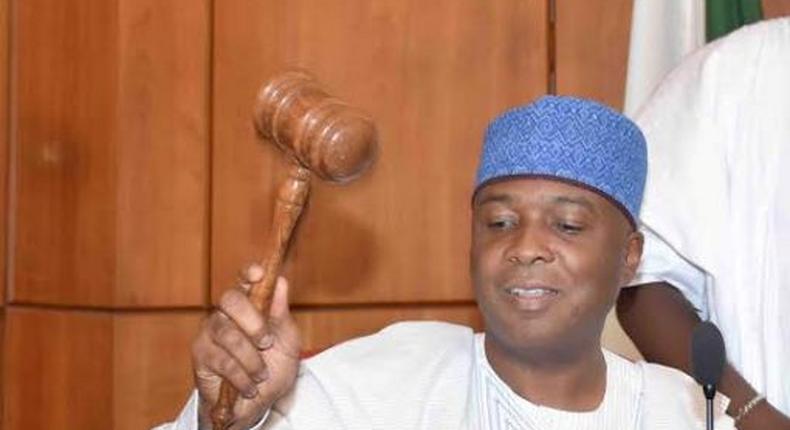 Senator Bukola Saraki inaugurated as Senate President on June 9, 2015