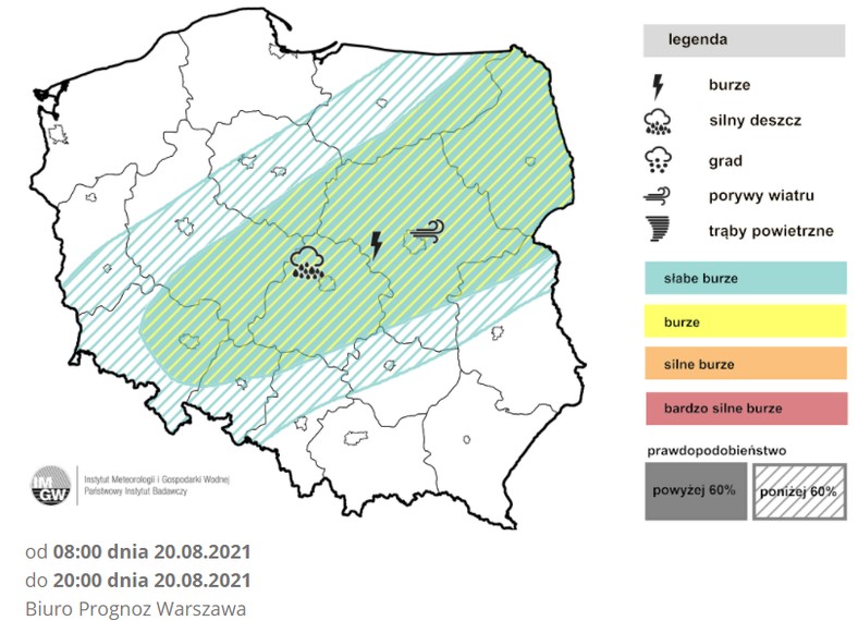 Prognoza burz na piątek