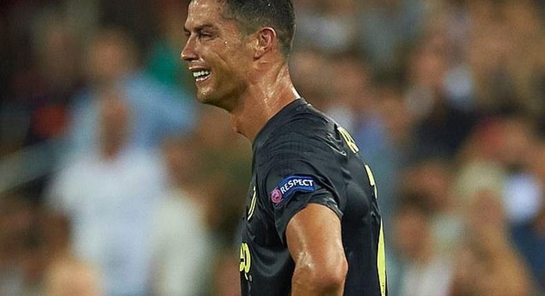 Cristiano Ronaldo sees red in Juventus debut