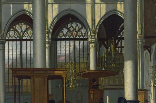 „Wnętrze Oude Kerk w Amsterdamie Emanuela de Witte