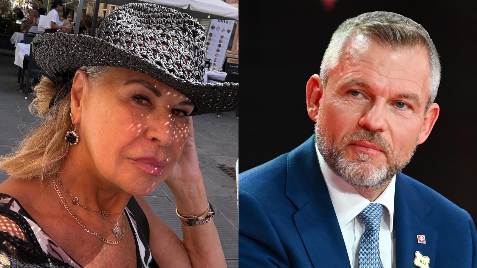 Speváčka Eva Máziková a prezident Peter Pellegrini .