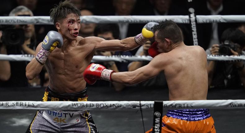 Naoya Inoue and Nonito Donaire boxing