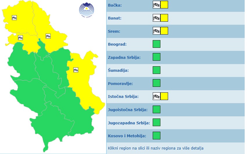meteoalarm za 10. januar