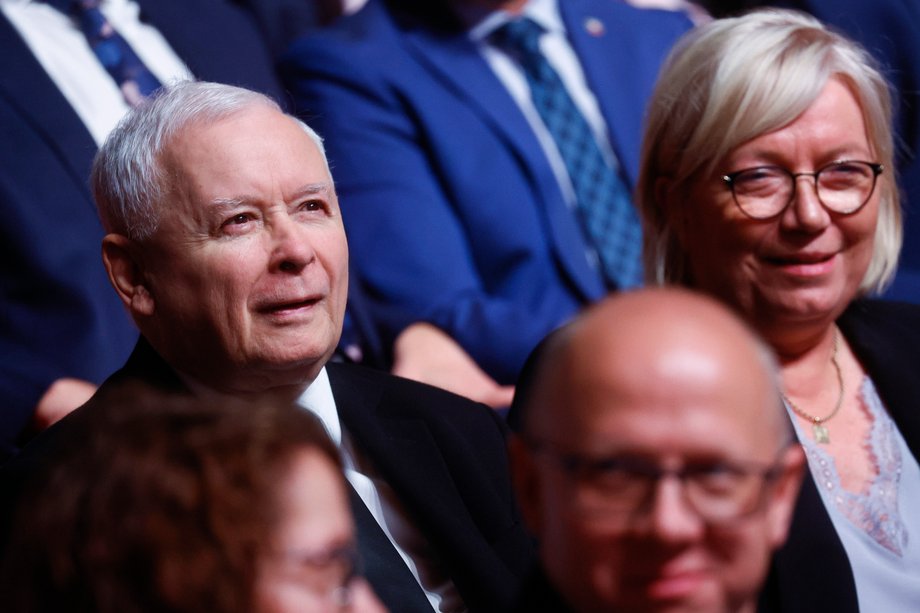 Prezes PiS Jarosław Kaczyński i prezes Trybunału Konstytucyjnego Julia Przyłębska