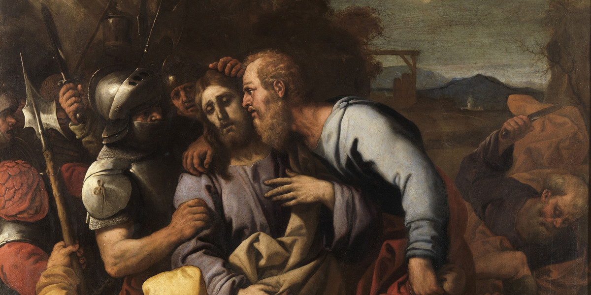 "Pocałunek Judasza" – tak włoski malarz Luca Giordano przedstawił zdradę Jezusa przez jednego z jego apostołów. Tę scenę bardzo dokładnie opisano w Ewangelii. Za zdradę Judasz otrzymał 30 srebrników. Ile warte dziś byłyby te pieniądze? 