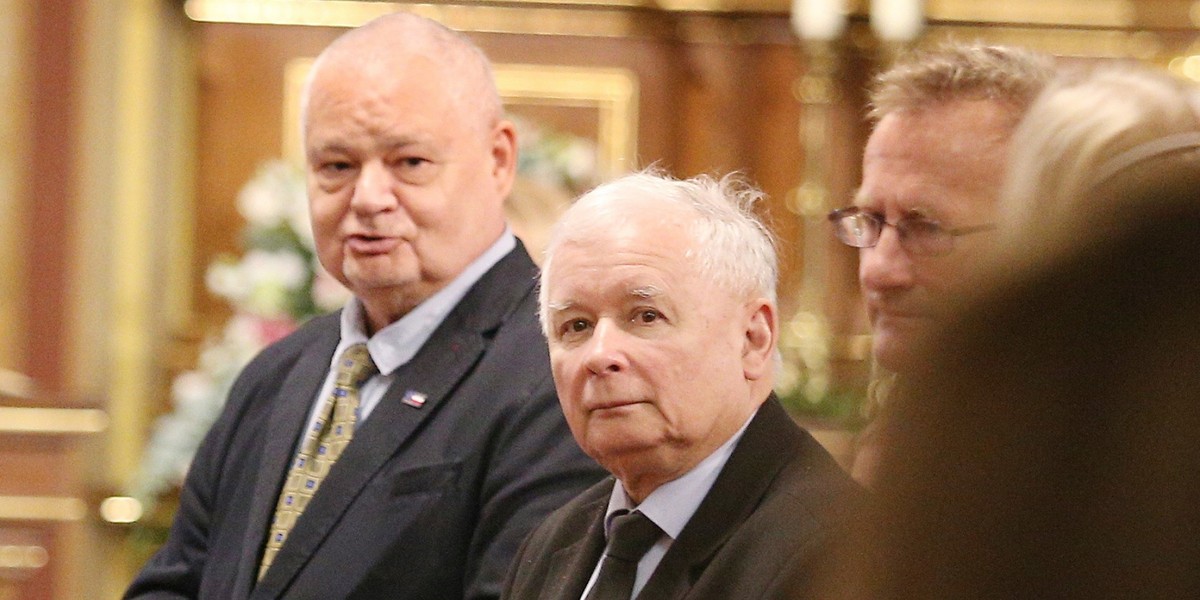 Prezes NBP Adam Glapiński i prezes PiS Jarosław Kaczyński