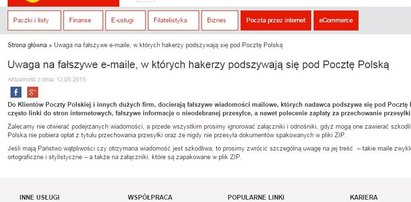 Dostałeś maila od Poczty Polskiej? Uważaj, to wirus!