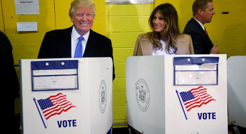 Trump and Melania cast their votes