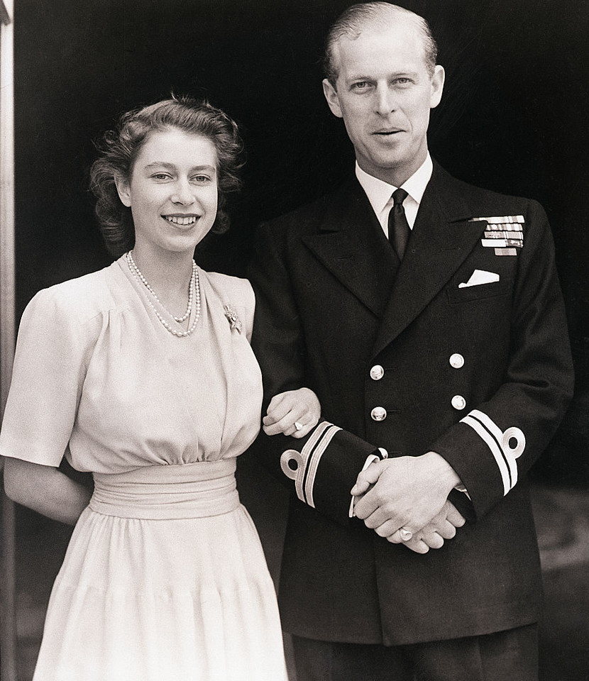 Elżbieta II (jeszcze wtedy księżniczka Elżbieta) i książę Filip