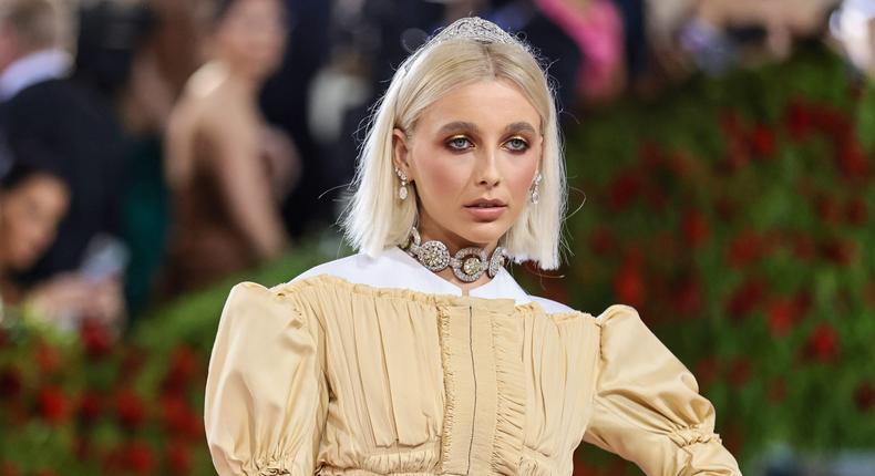 Emma Chamberlain arrives at the 2022 Met Gala.Jamie McCarthy/Staff/Getty Images
