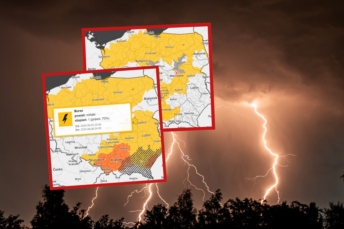 ALERT IMGW. ALERT RCB. Burze i podtopienia w wielu rejonach Polski
